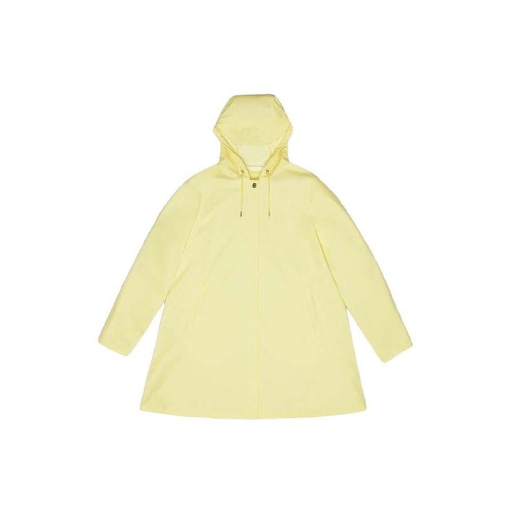 NWT Rains Women’s A-line W Jacket in Straw Yellow Raincoat, Size Medium - Picture 3 of 8